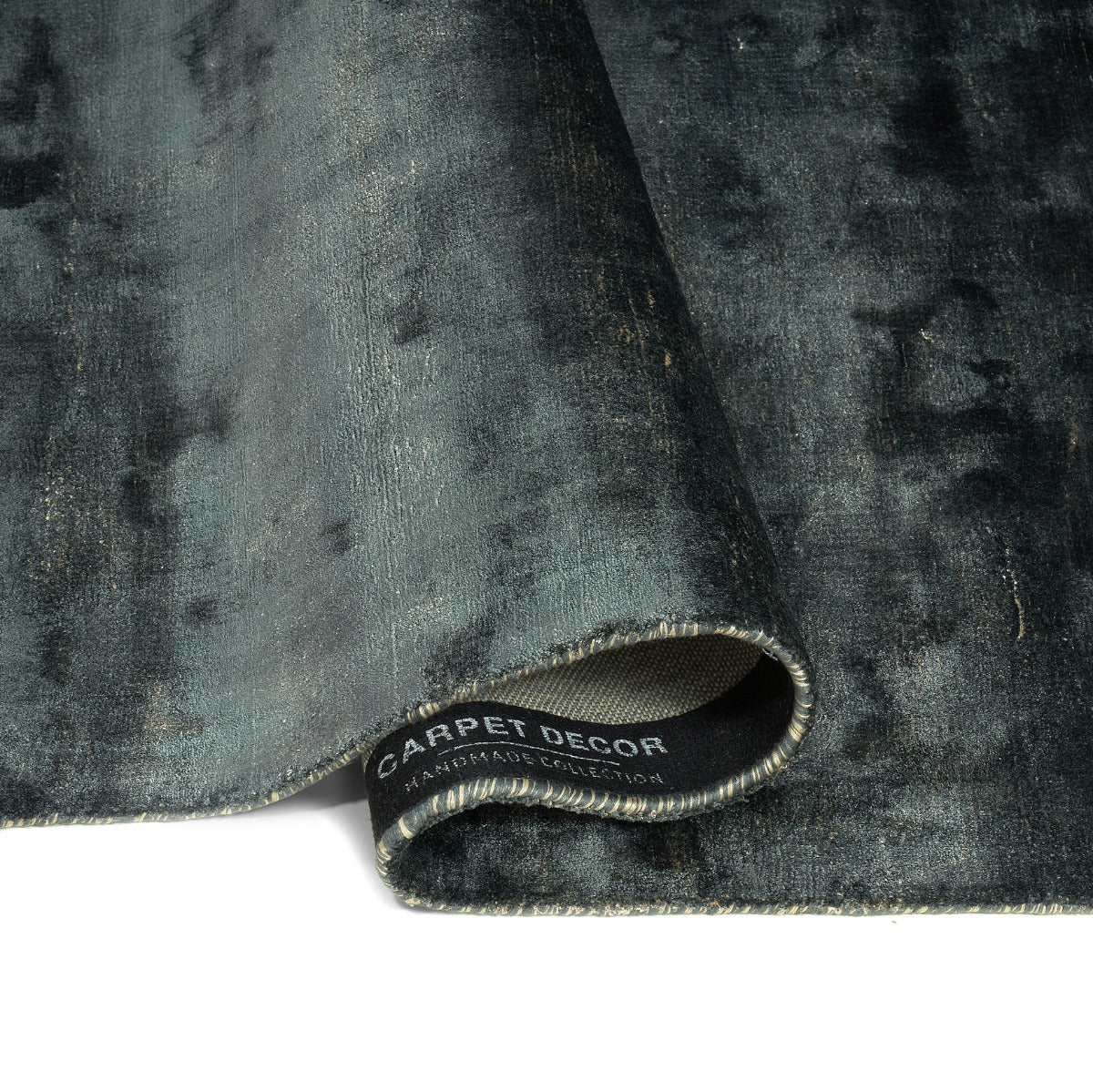 Tapis bleu en viscose - Agrigento - photo 3