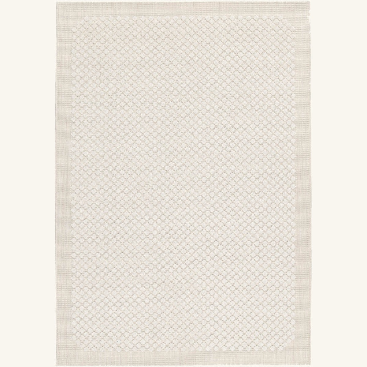 Tapis d’extérieur naturel facile d’entretien - Padova - fond #F9F6F0 détouré