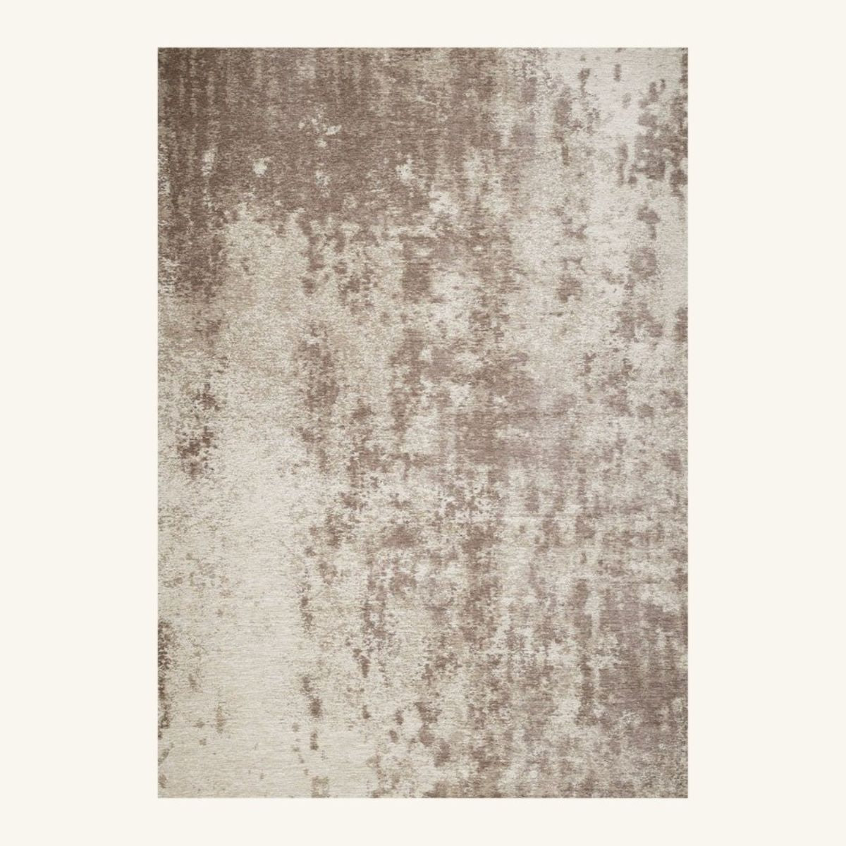 Tapis lavable de salon taupe - Marmo