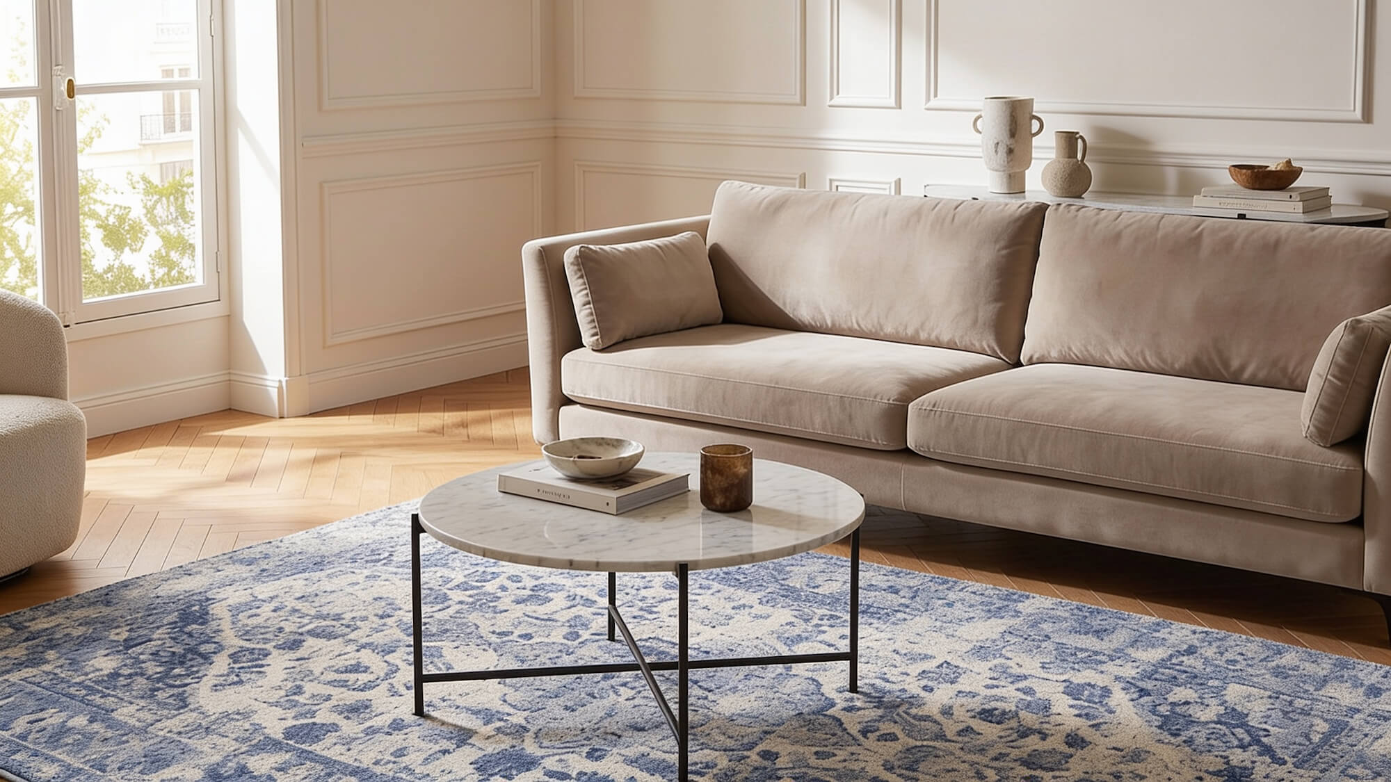 Tapis de salon : comment choisir la bonne taille sous un canapé ?