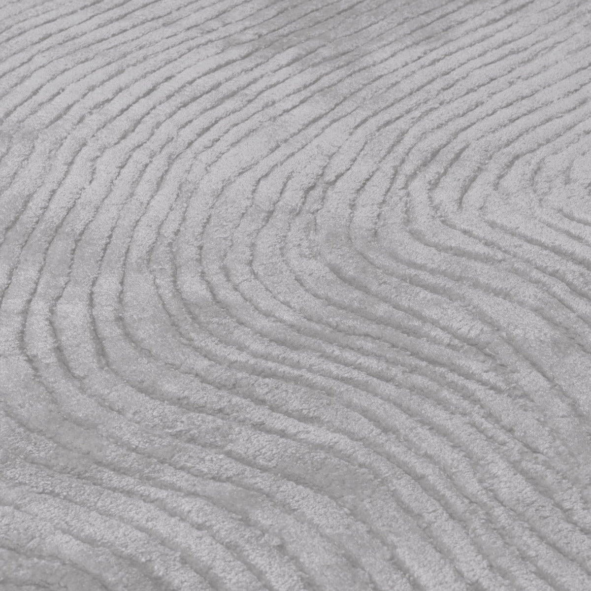 Tapis design en viscose argenté - Novara