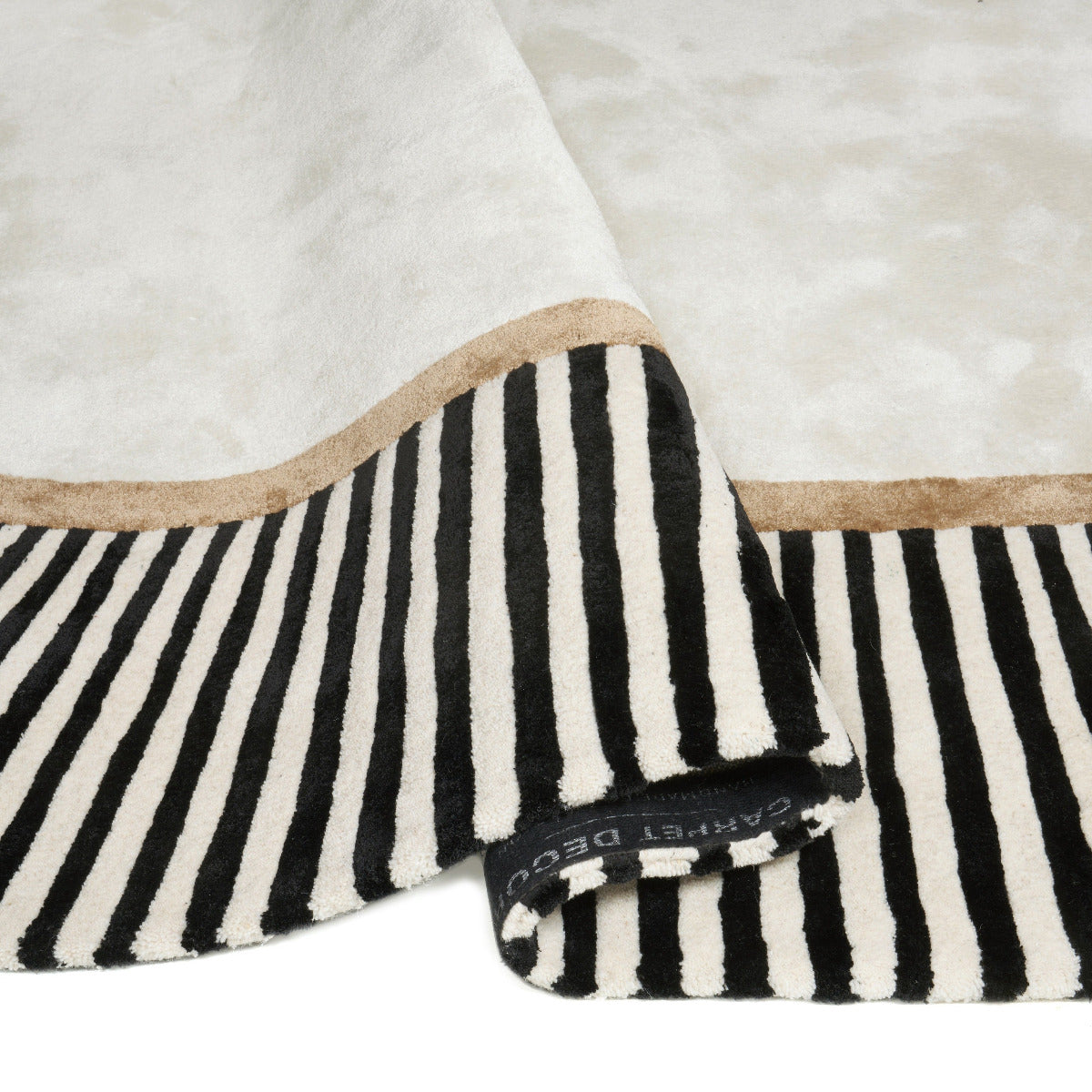 Tapis beige en laine et viscose - Amalfi - photo 1