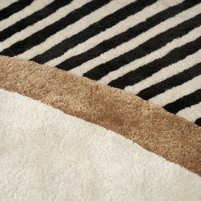 Tapis beige en laine et viscose - Amalfi - photo 3