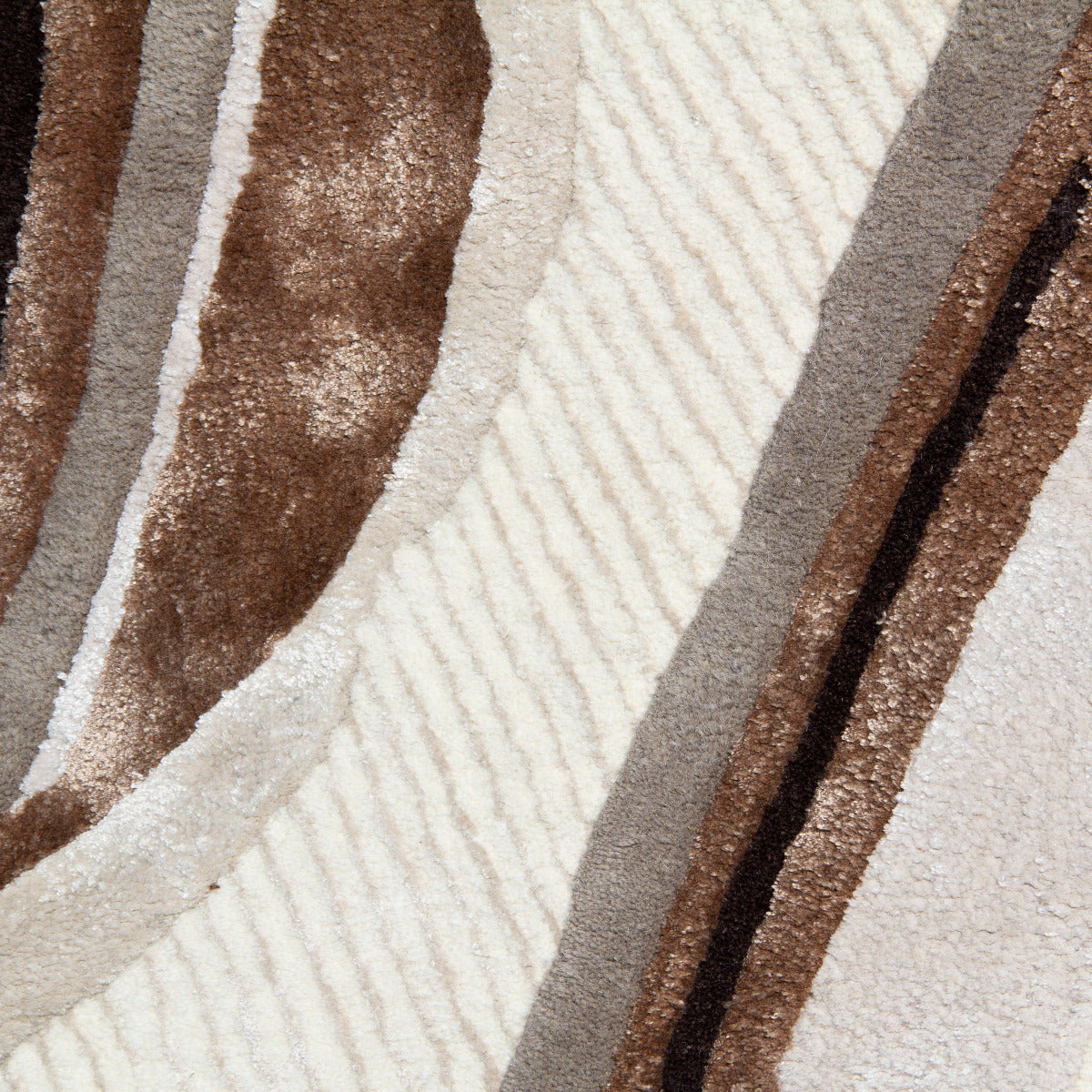 Tapis beige en laine et viscose - Modena - photo 2