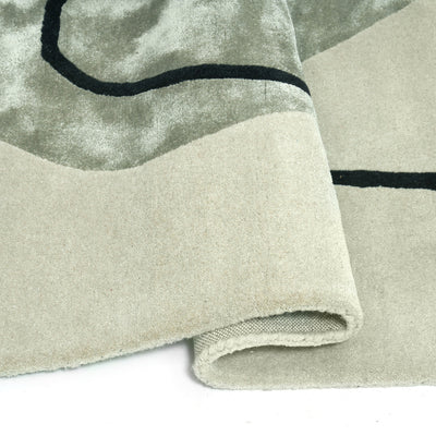 Tapis beige en laine et viscose - Parma - photo 5