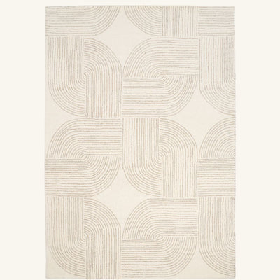 Tapis de salon en laine beige - Siena
