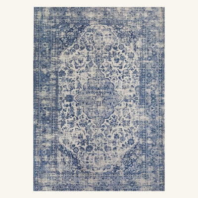 Tapis lavable de salon bleu - Forli