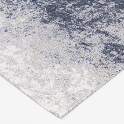 Tapis bleu gris en polyester - Ravenna - photo 1