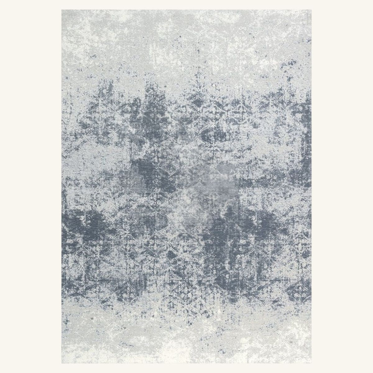 Tapis lavable de salon bleu gris - Ravenna
