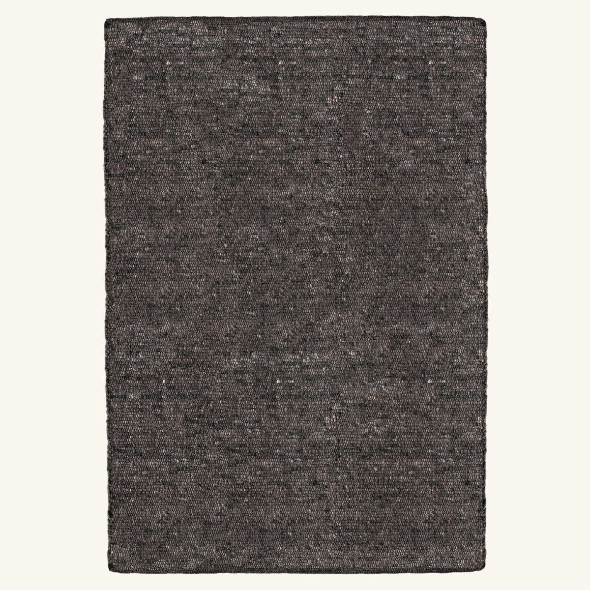 Tapis de salon en laine brune - Lunara