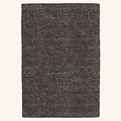 Tapis de salon en laine brune - Lunara