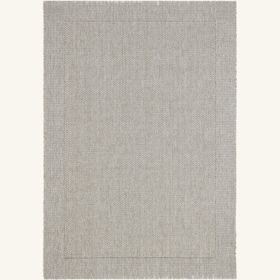 Tapis d’extérieur gris facile d’entretien - Dolce - fond #F9F6F0 détouré