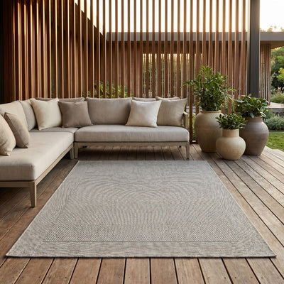 Tapis d’extérieur gris facile d’entretien - Dolce - ambiance terrasse 3