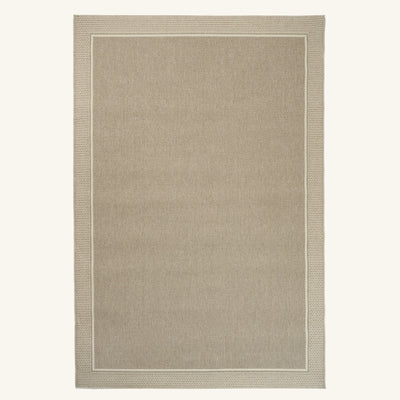 Tapis d’extérieur naturel facile d’entretien - Brera - fond #F9F6F0 détouré