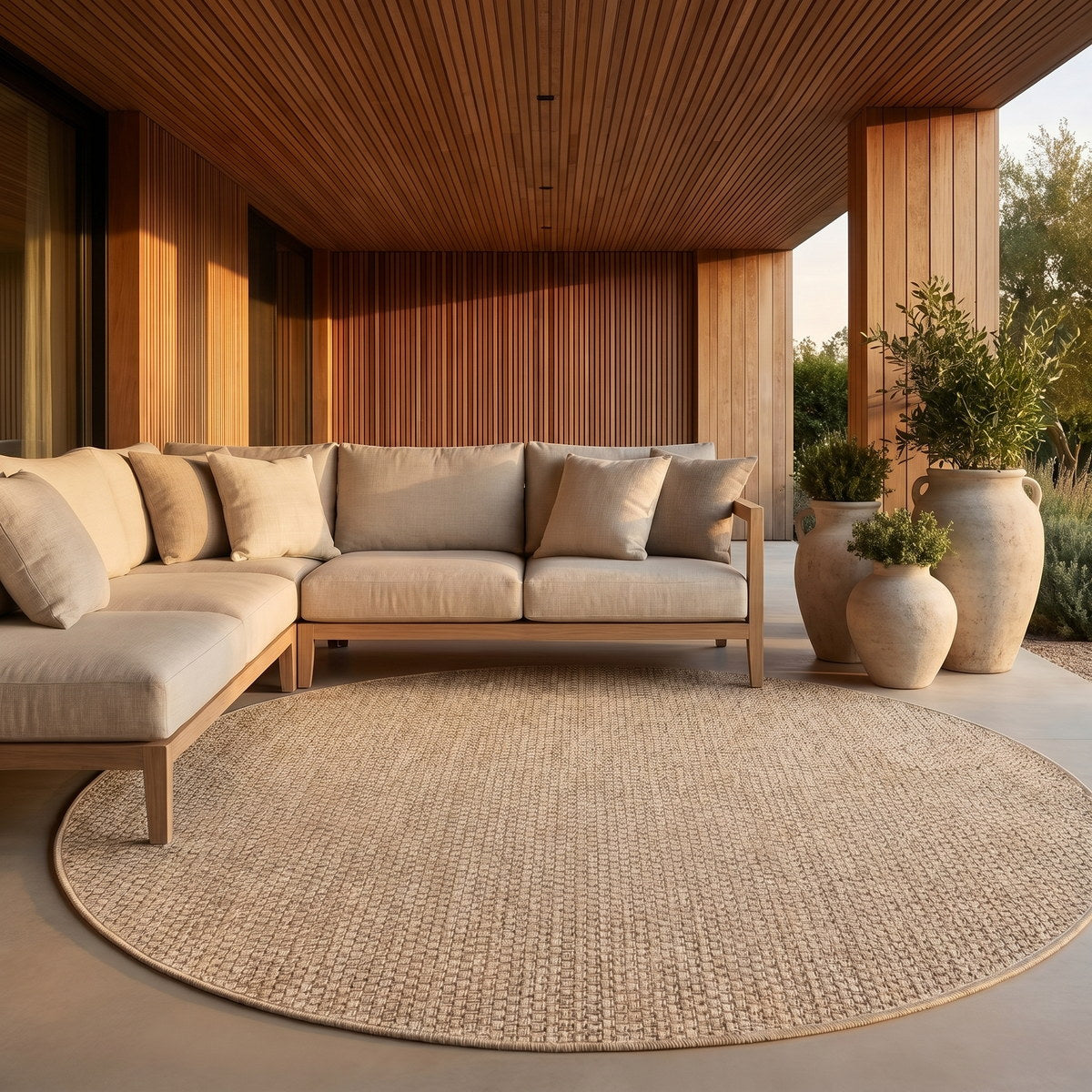 Tapis d’extérieur naturel facile d’entretien - Faenza - ambiance terrasse 3