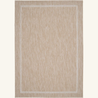 Tapis d’extérieur naturel facile d’entretien - Ivrea - fond #F9F6F0 détouré