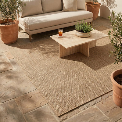 Tapis d’extérieur naturel facile d’entretien - Milano - ambiance terrasse 1
