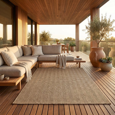 Tapis d’extérieur naturel facile d’entretien - Milano - ambiance terrasse 3