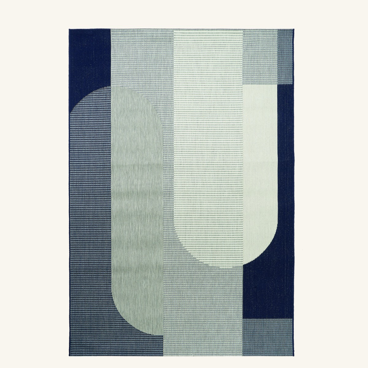 Tapis d’extérieur naturel facile d’entretien - Nuvola - fond #F9F6F0 détouré