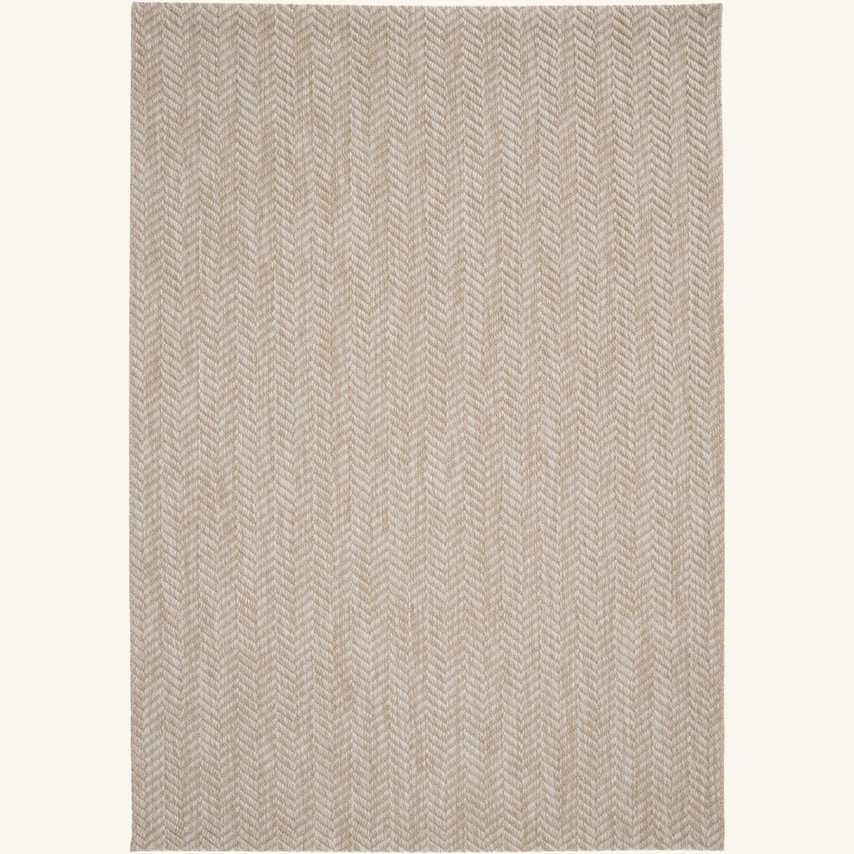 Tapis d’extérieur naturel facile d’entretien - Otranto - fond #F9F6F0 détouré