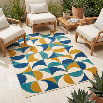 Tapis d’extérieur naturel facile d’entretien - Isernia - ambiance terrasse 2
