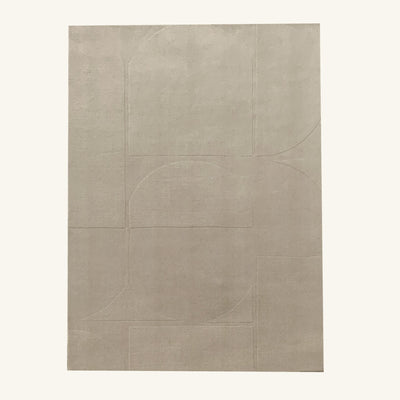 Tapis de salon en laine beige - Varenna - fond #F9F6F0 détouré