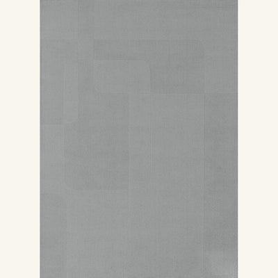 Tapis de salon en laine gris - Perla - fond #F9F6F0 détouré