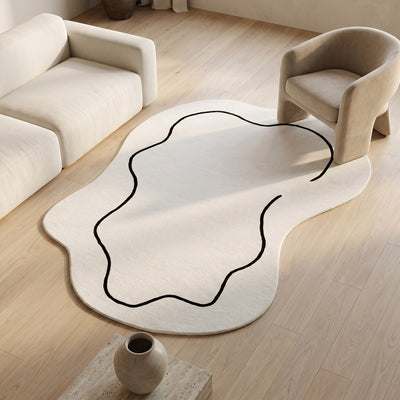 Tapis de salon en laine ivoire - Bellagio - ambiance salon 2