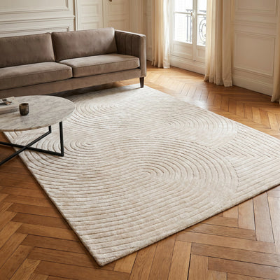 Tapis de salon en laine naturel - Orvieto - ambiance salon 3