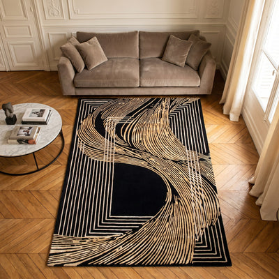 Tapis de salon en laine naturel - Dalia - ambiance salon 3