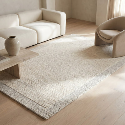 Tapis de salon en laine naturel - Stella - ambiance salon 2