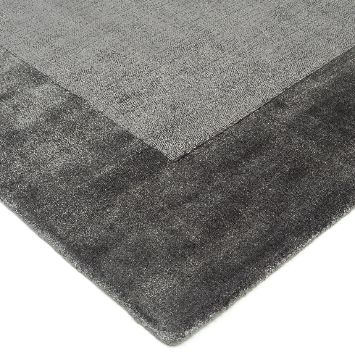 Tapis gris en viscose - Aurelia - photo 2