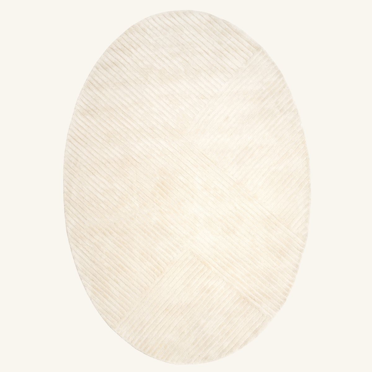 Tapis design en viscose ivoire - Fermo