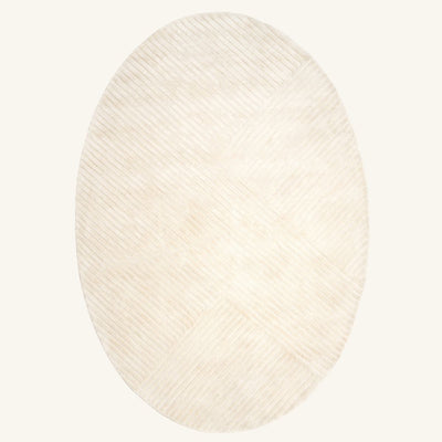 Tapis design en viscose ivoire - Fermo