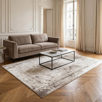 Tapis lavable de salon beige - Livia - ambiance salon 3