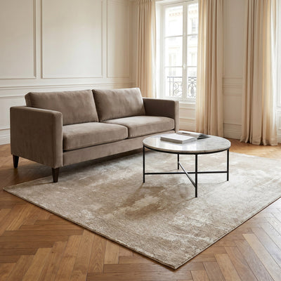 Tapis lavable de salon beige - Savona - ambiance salon 3