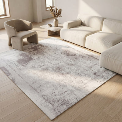Tapis lavable de salon gris - Chiara - ambiance salon 2