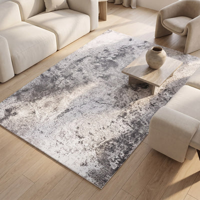 Tapis lavable de salon gris clair - Sorrento - ambiance salon 2