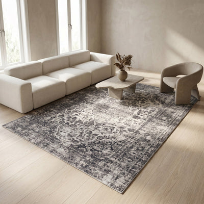 Tapis lavable de salon naturel - Cesena - ambiance salon 2