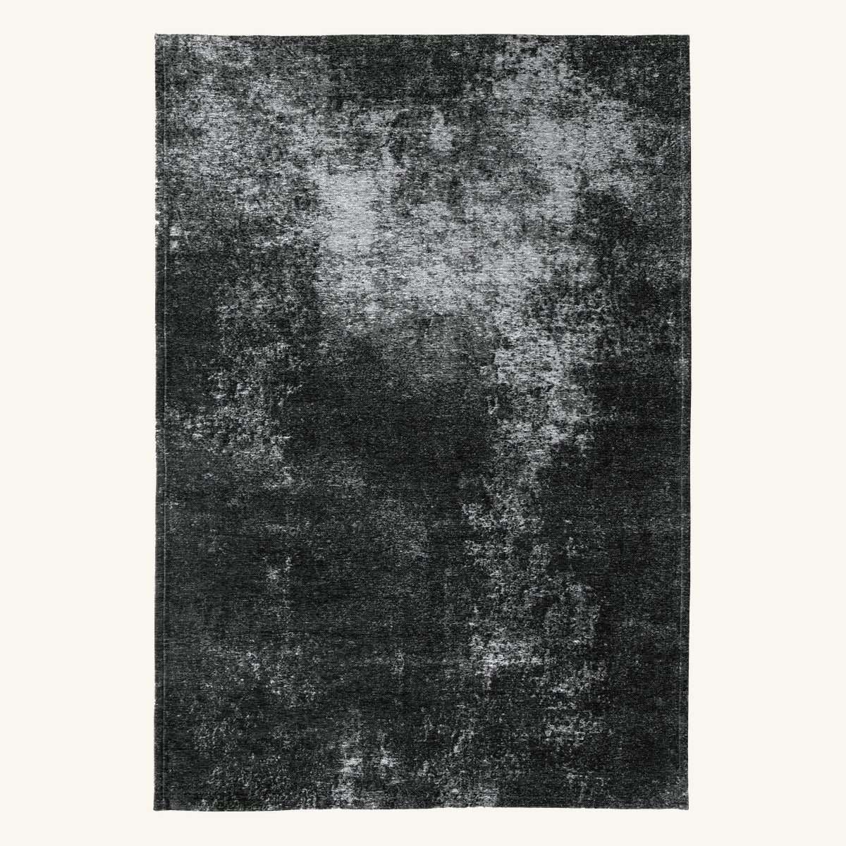 Tapis lavable effet pierre gris - Treviso - fond #F9F6F0 détouré