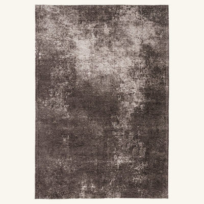 Tapis lavable effet pierre taupe - Viterbo - fond #F9F6F0 détouré