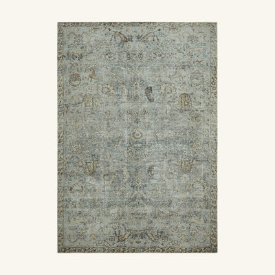 Tapis lavable vintage naturel - Como - fond #F9F6F0 détouré