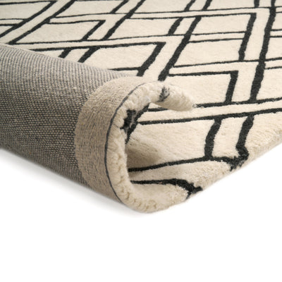 Tapis noir en laine - Isola - photo 1