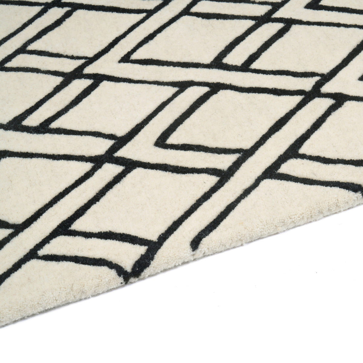 Tapis noir en laine - Isola - photo 3
