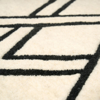 Tapis noir en laine - Isola - photo 4