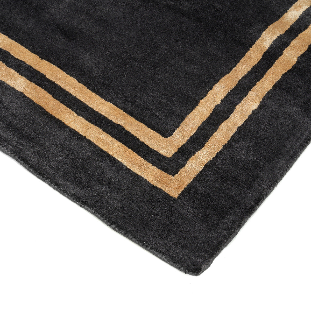 Tapis noir en viscose - Salerno - photo 1