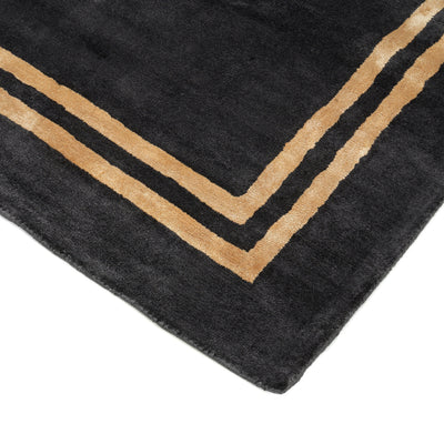 Tapis noir en viscose - Salerno - photo 1