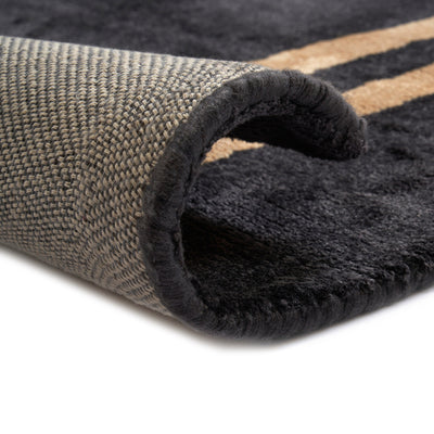Tapis noir en viscose - Salerno - photo 4