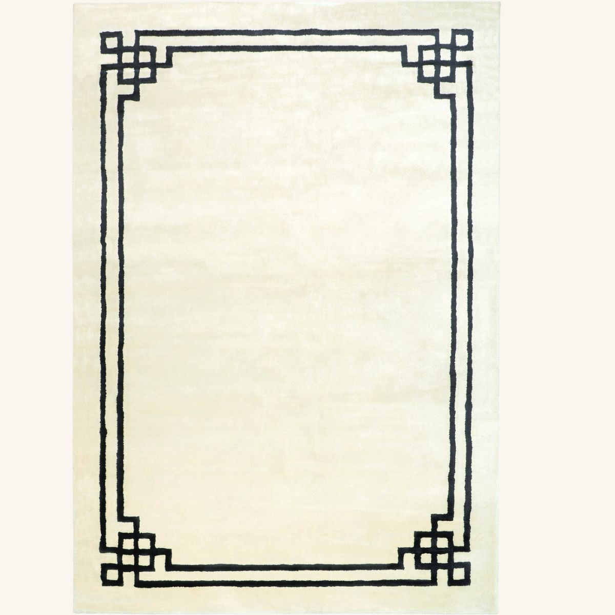 Tapis design en viscose perle - Gaeta