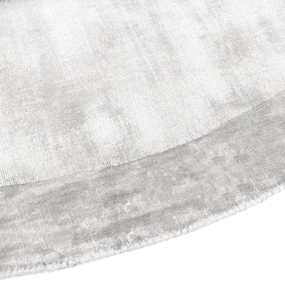 Tapis rond clair gris en viscose - Bari - photo 3